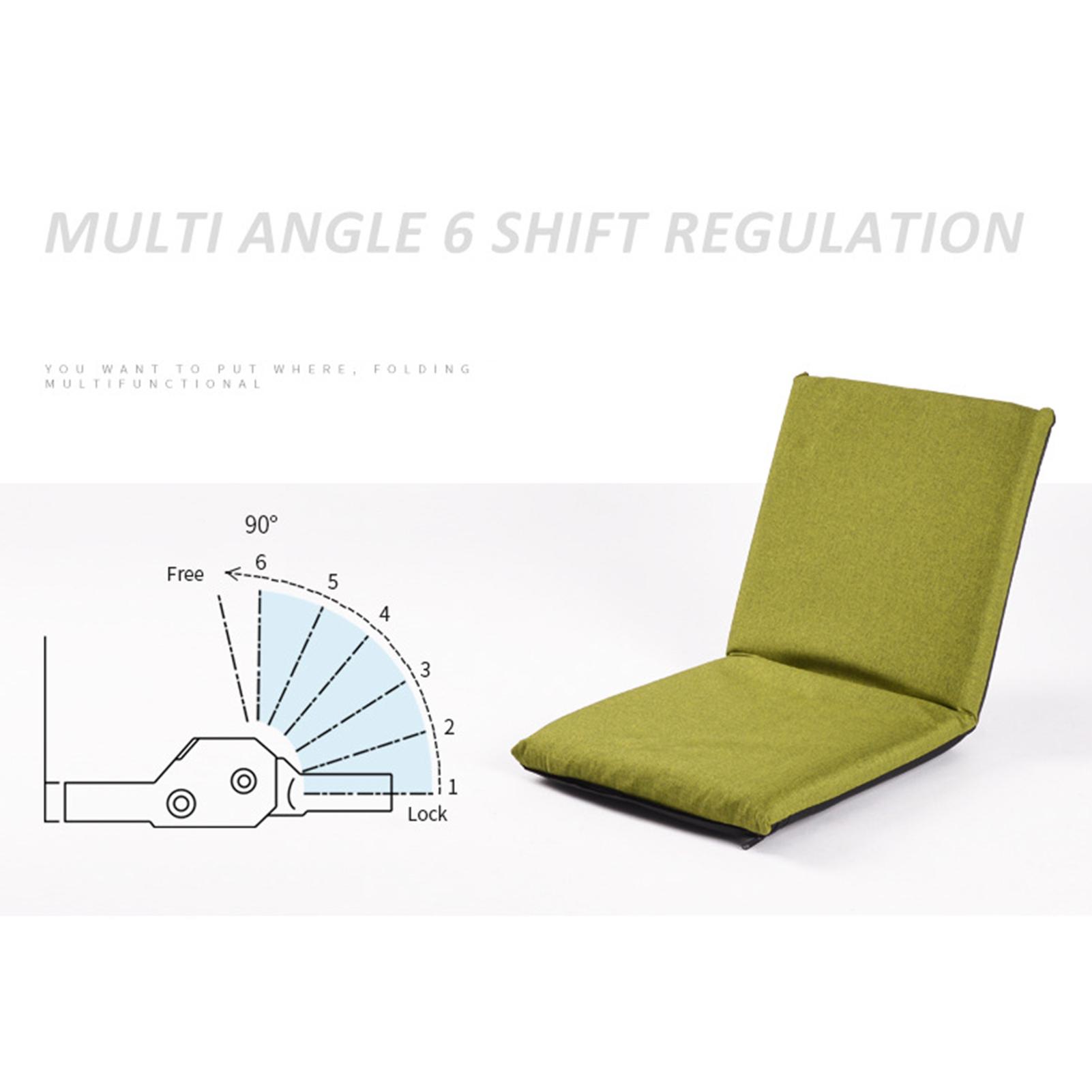 

Складной одноместный диван Удобный Дышащий Многоугольный 6-уровневый регулируемый одноместный диван для балкона, окна, фруктово-зеленый