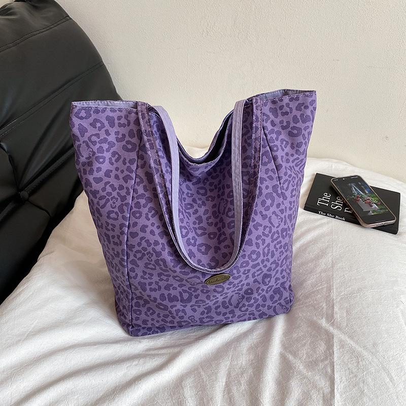 

Сумка через плечо Slack Lazy wind, сумка-мессенджер для ежедневных поездок, сумка-тоут в литературном стиле с леопардовым принтом фиолетовый