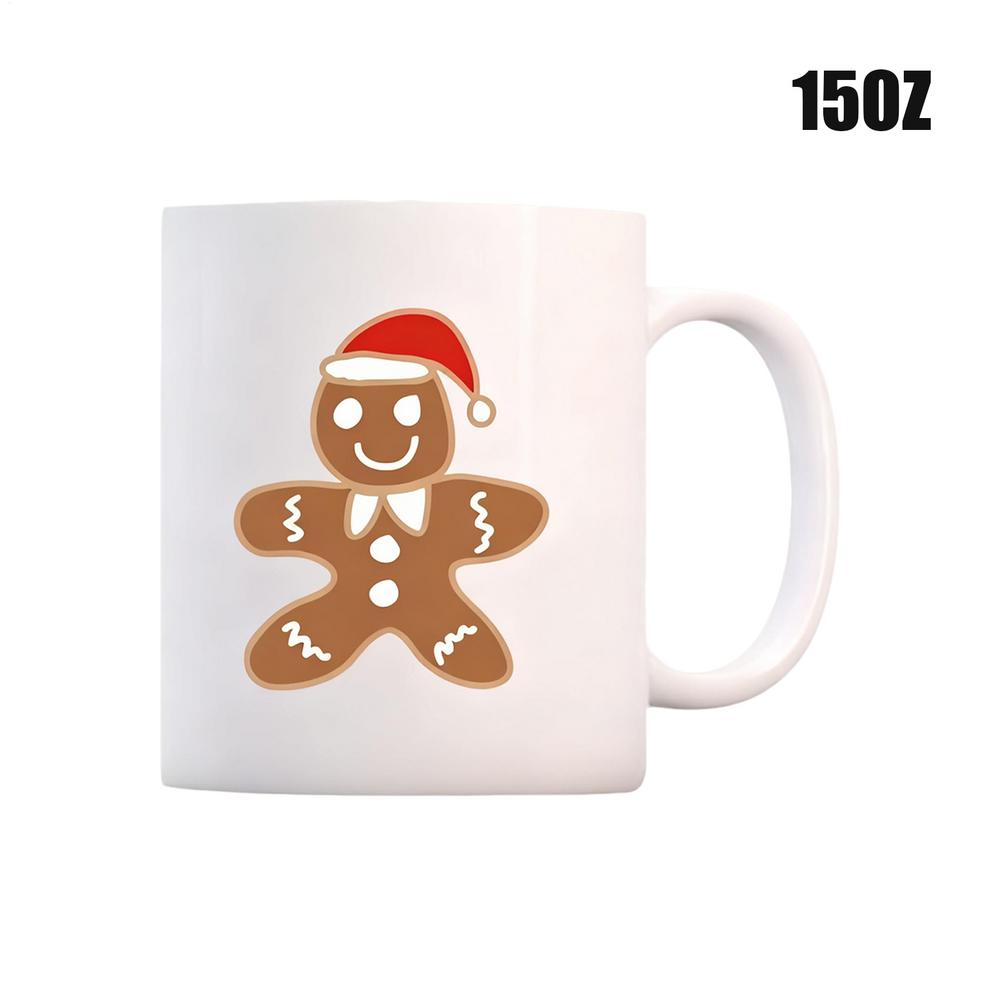 Gingerbread Man Mug Microwave Safe Funny Festive Christmas Drinking Cup Gingerbread Man Christmas Coffee Mug For Hot Chocolate 11oz белый