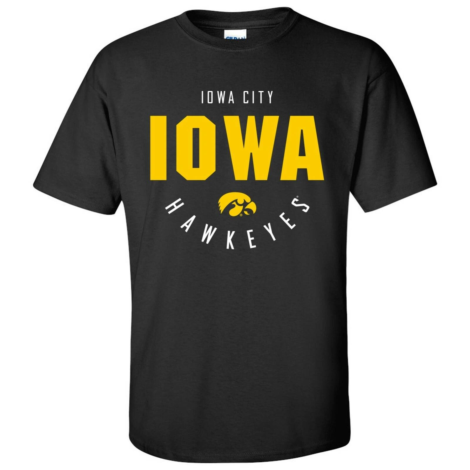 Iowa Hawkeyes Inverted Arch College University Team T-Shirt - Black 2XL