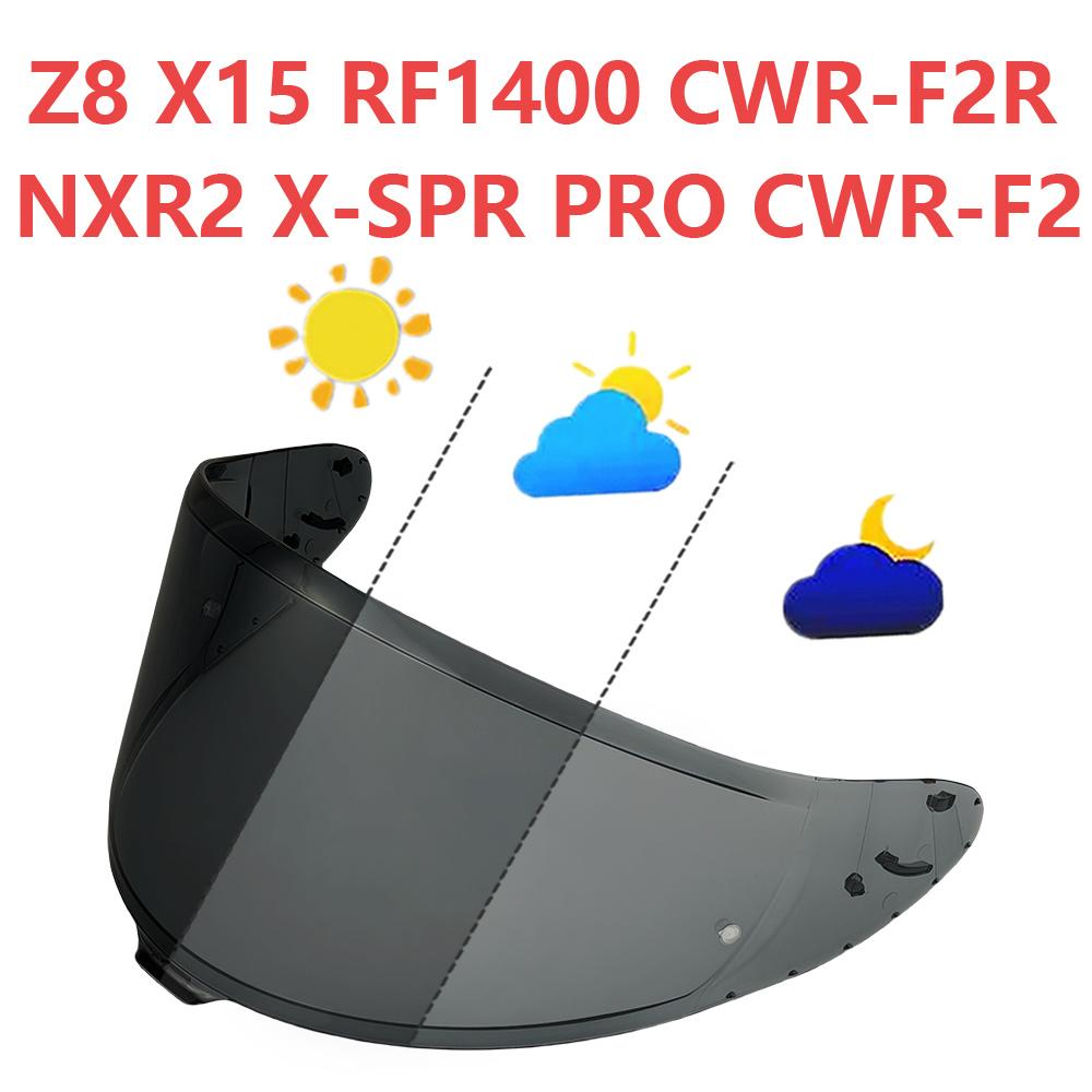 Helmet Visor for SHOEI Z8 NXR2 RF1400 RF-1400 CWR-F2 CWR-F2R X15 X-Fifteen X-SPR Pro Shield Sunscreen Windshield Helmet Parts