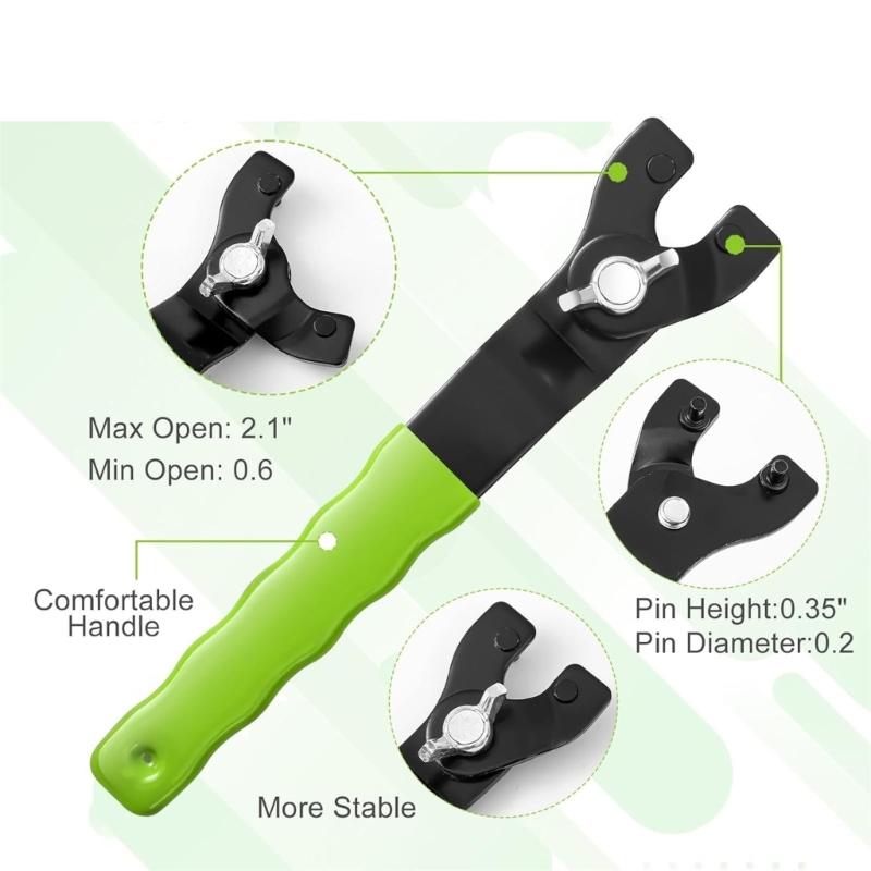 Grinder Wrench and Nut Set Grinder Flange Nut Set Industrial Grinder Component Spanner Set for Various Applications