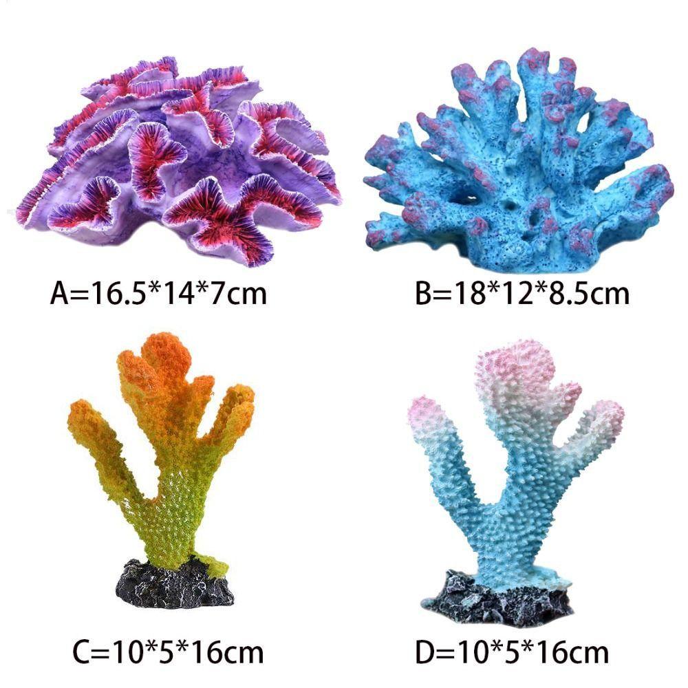 For Fish Tank Decor Decorative Underwater Reef Rock Coral Reef Aquarium Ornaments Aquatic Plants