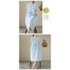 Ethnic Style Wooden Ear Neck Tie Waist Short Sleeve Midi Literary Vintage Dresses