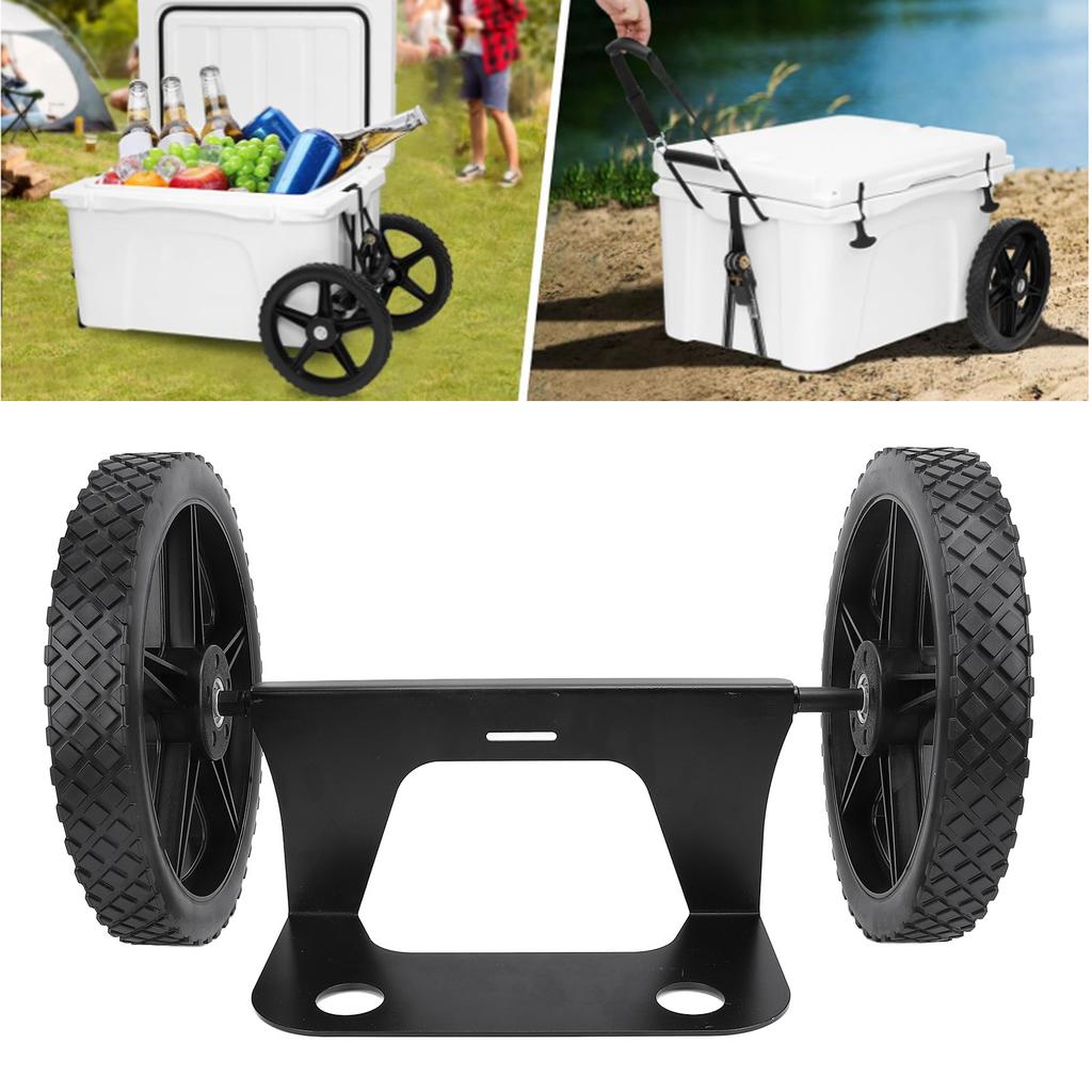 Cooler Cart Wheel Frame Kit, Fits 15.5-17.5in Coolers with 12in Wheels Easy Assembly Camping Beach High Load Capacity