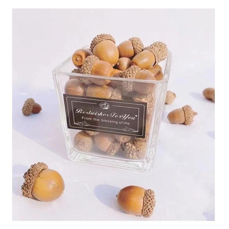 1pcs Acorn shells, handmade DIY materials, shooting props, dried flower fruit shells, acorn hats, Christmas wreath decorations, pendants, acorns