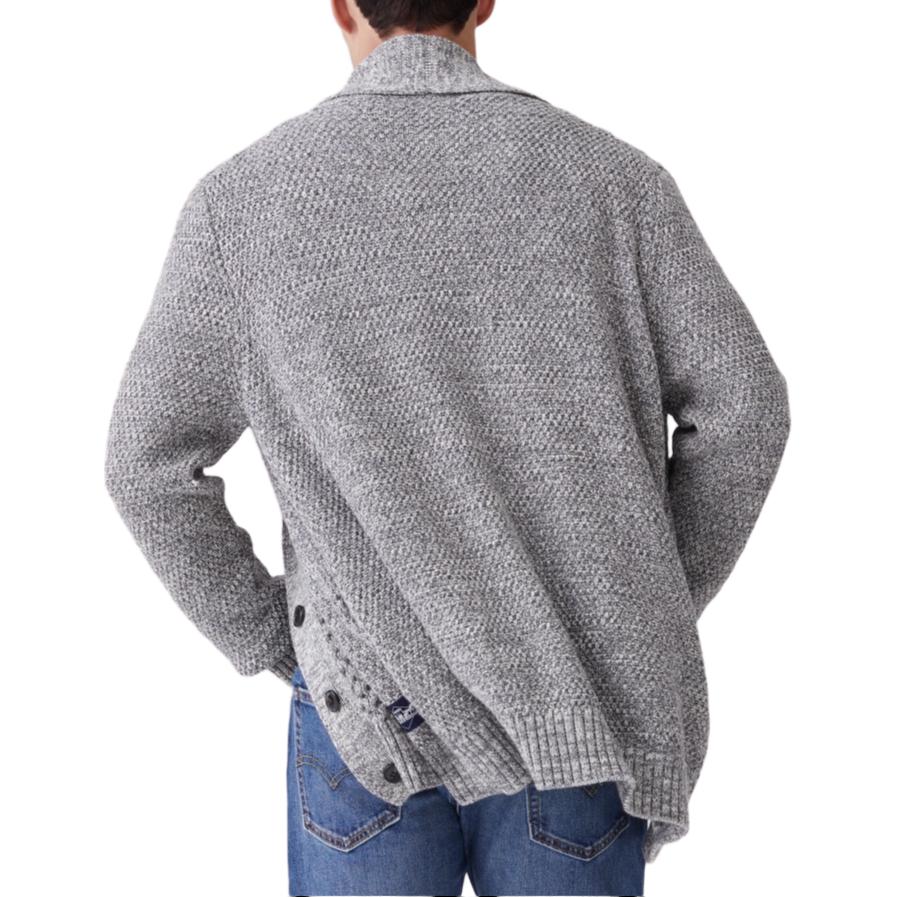 Levis Removable Loose Simple Comfortable Cardigan Sweater Men sweater Gray 001DT-0001