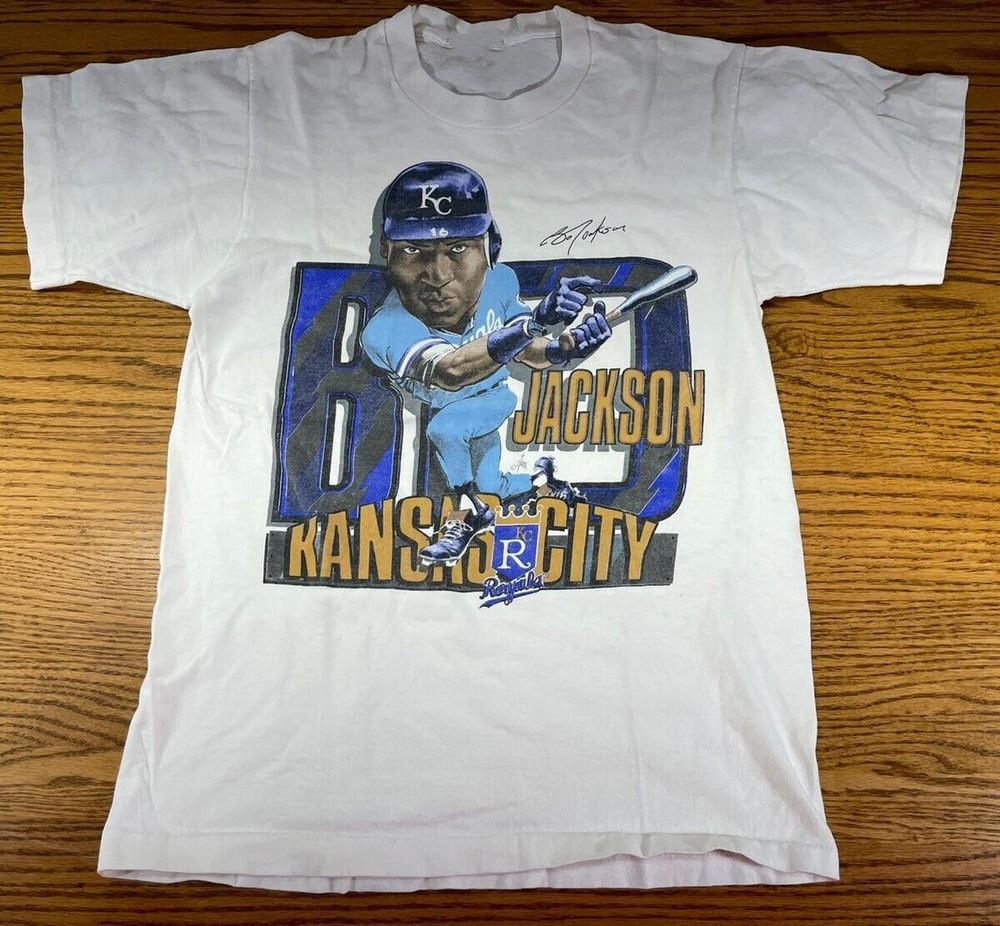 Vtg Bo Jackson Caricature Cotton White For Men All Size Tee Shirt C178 Unisex T-Shirt S