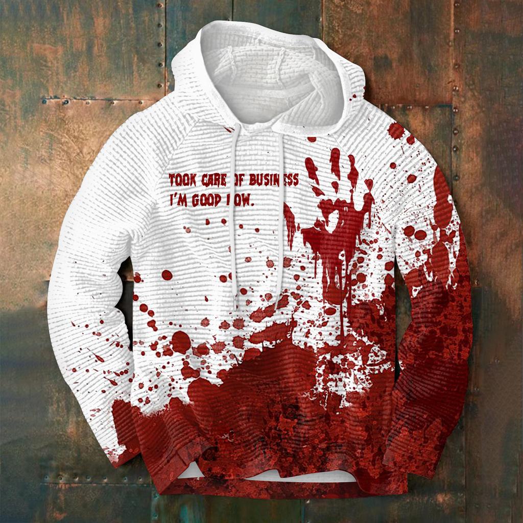 Vår och höst mäns stående krage sweatshirt är utomhus casual tröjor toppar