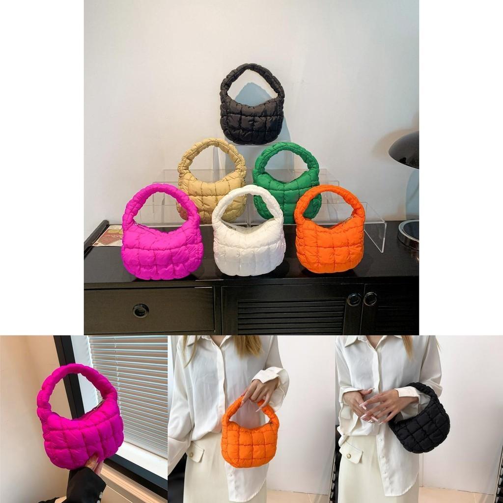 Chic And Soft Cotton Handbag With Zipper Closure Perfect For Daily Street Style