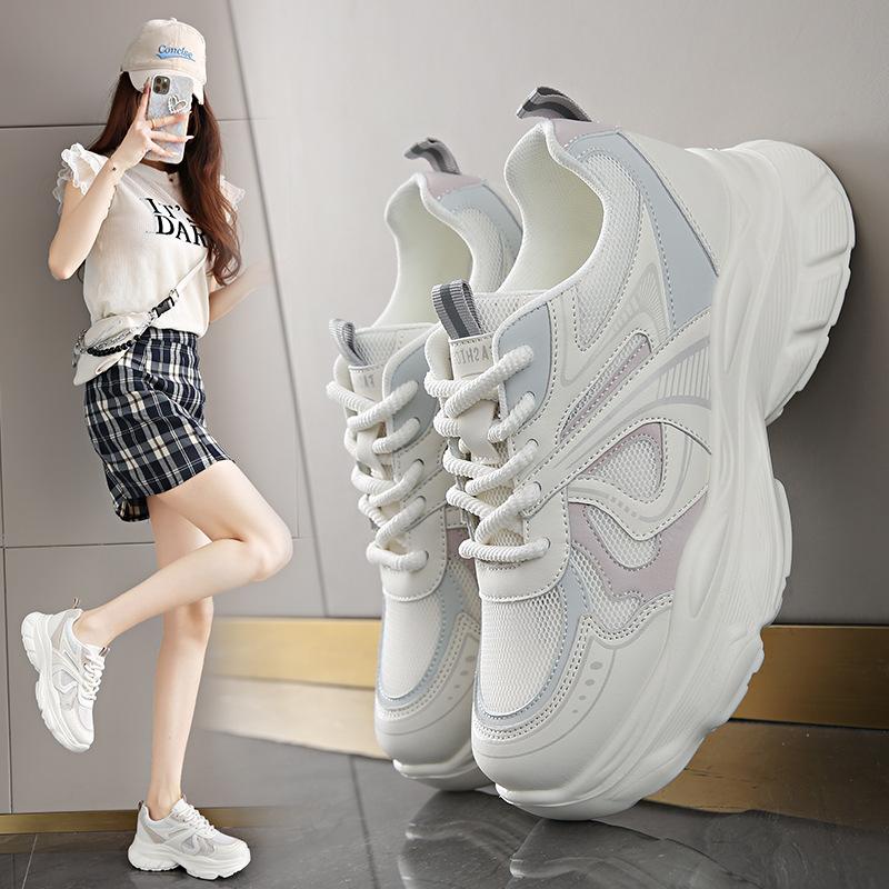 

Dad shoes women s 2025 spring new shoes thick sole heightening soft sole casual shoes versatile sports shoes little white shoes 40