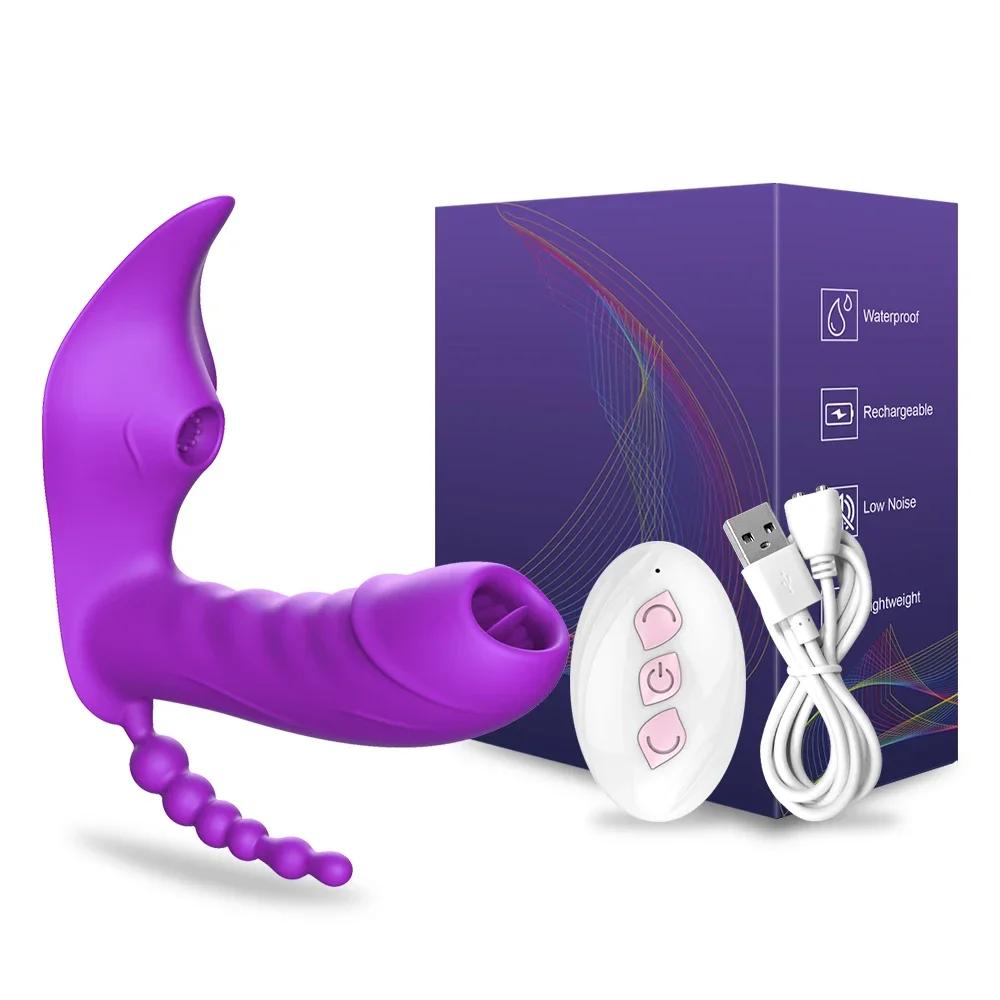 3 In 1 Dildo Vibrator for Women Wireless Remote Control Sucker Clitoris Vagina Stimulator Sex Toys Female Couple Adult 18