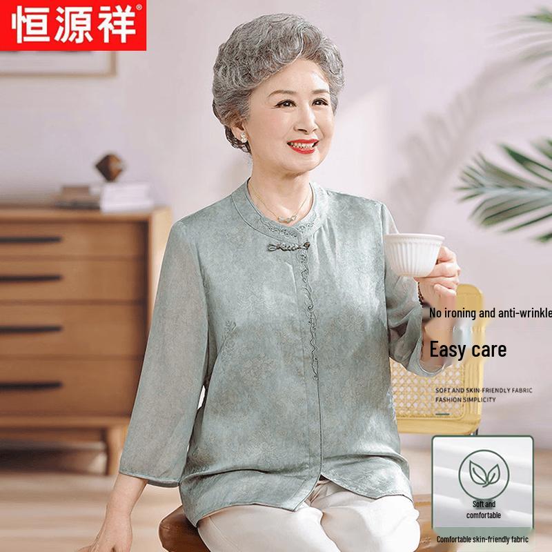 Hengyuanxiang Women s Summer Plus Size Chinese Style Printed Top 5XL