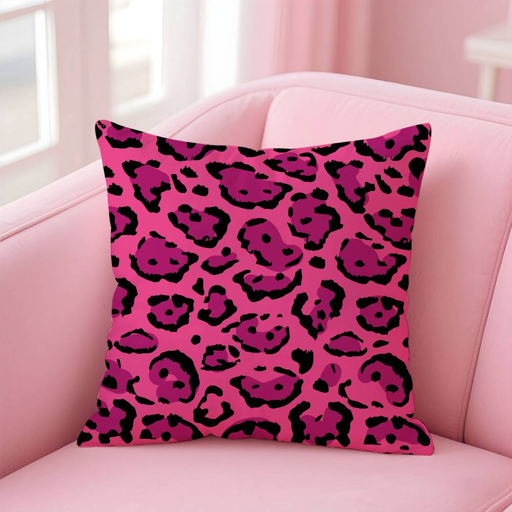 Art Leopard Print Texture Pillow Case Pattern Printing Pillowcase Living Room Sofa Cushion Cover Bedroom Room Decor