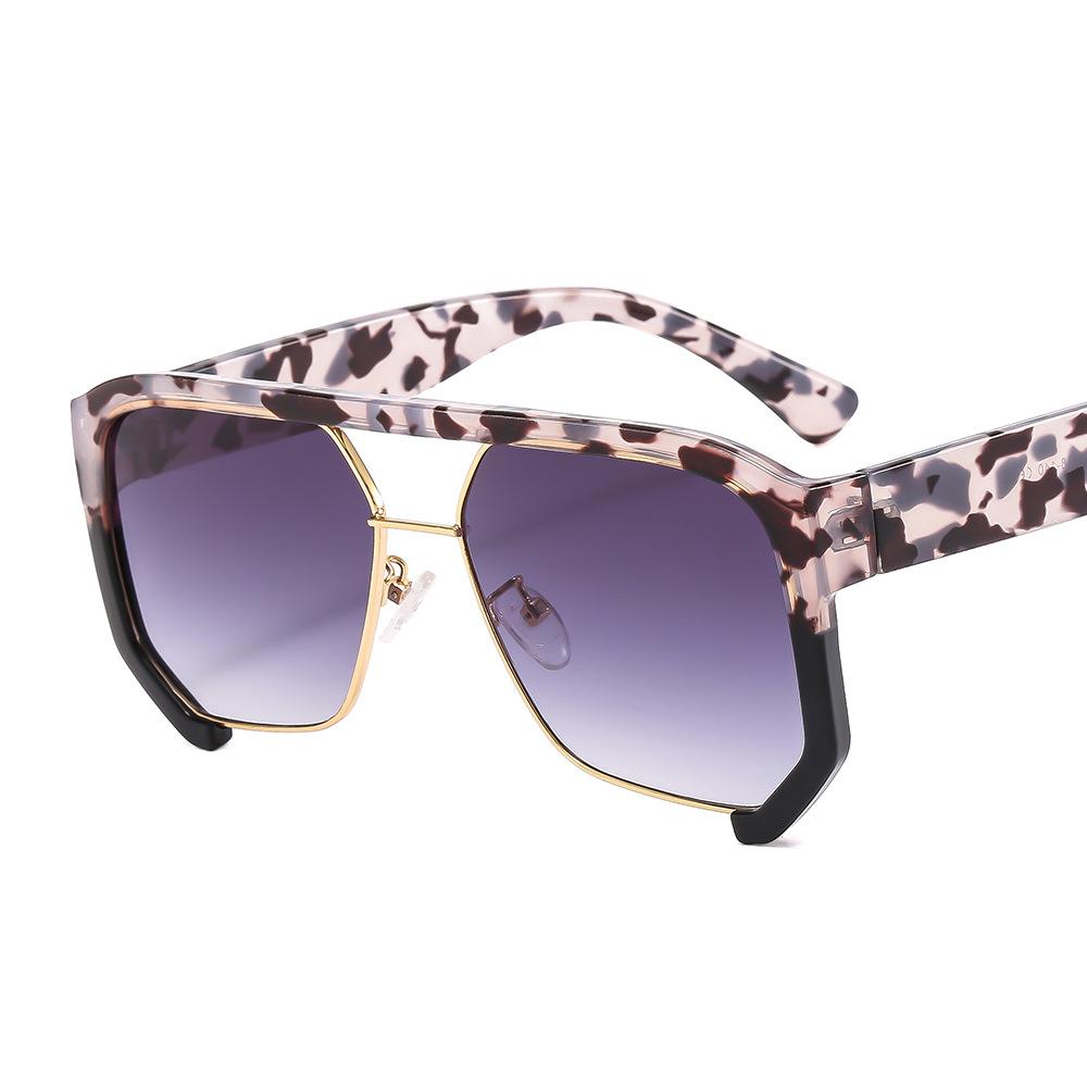 New Arrivals 2024 Unisex Square Frame Tinted Carbon Fiber Custom Bulk Female Oversize Women Vintage Double Bridge Sunglasses