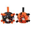 Halloween Hundespielzeug Bälle Elektrisch Interaktiv Eingebaute Glocke Plüschspielzeugball für Hunde Bissfestes Kauspielzeug mit Quietscher Haustierprodukt