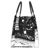 Music Notes Art Print Thermal Lunch Bag Women Portable Reusable Insulated Lunch Box Cooler Bag for Picnic Beach Work Travel