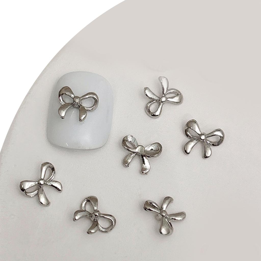 20pcs Bowknot 3D Metal Nail Charms for Nail Art Women Nail Decorations Accessories DIY Nail Supply