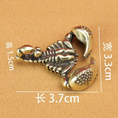 Messing Koper Schorpioen Handheld Ornament Huisdecoratie Bureau Klein Decoratief Stuk Thee Huisdier Verzamelaar Kleine Handheld Ornament Mannen Accessoire