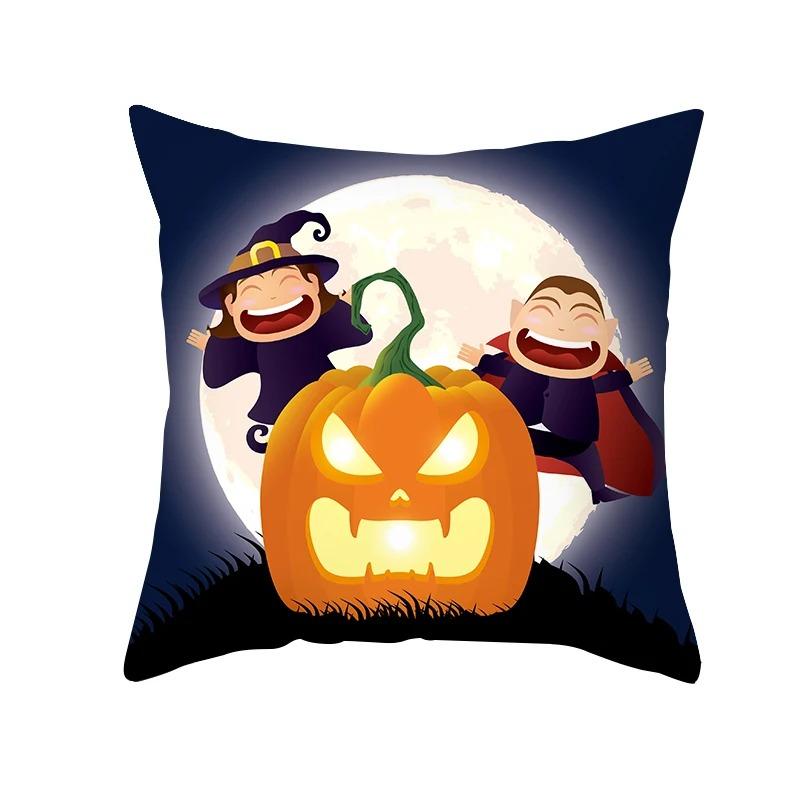 Halloween Horror Skull Pattern Living Room Office Sofa Car Decorative Pillowcase