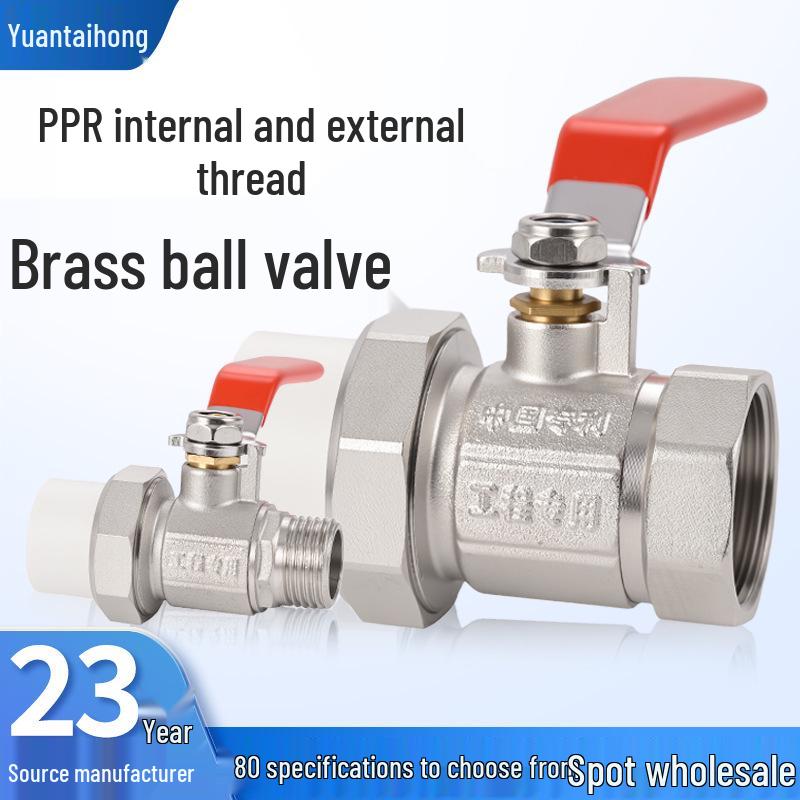Copper PPR Ball Valve Switch – 4-Point High Pressure Brass Union Valve