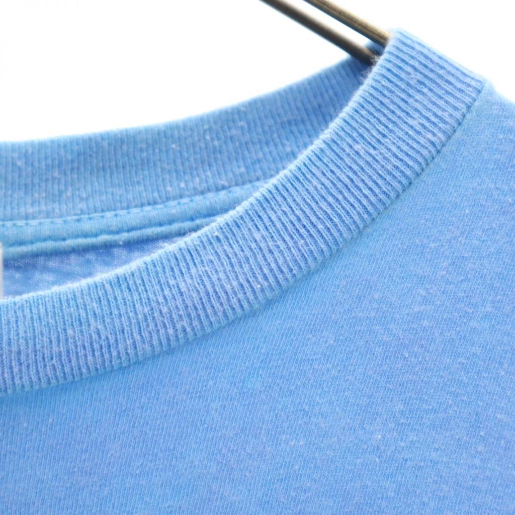 ARNOLD 90s Old Back Print Short Sleeve T-shirt XL Light Blue Men's Used