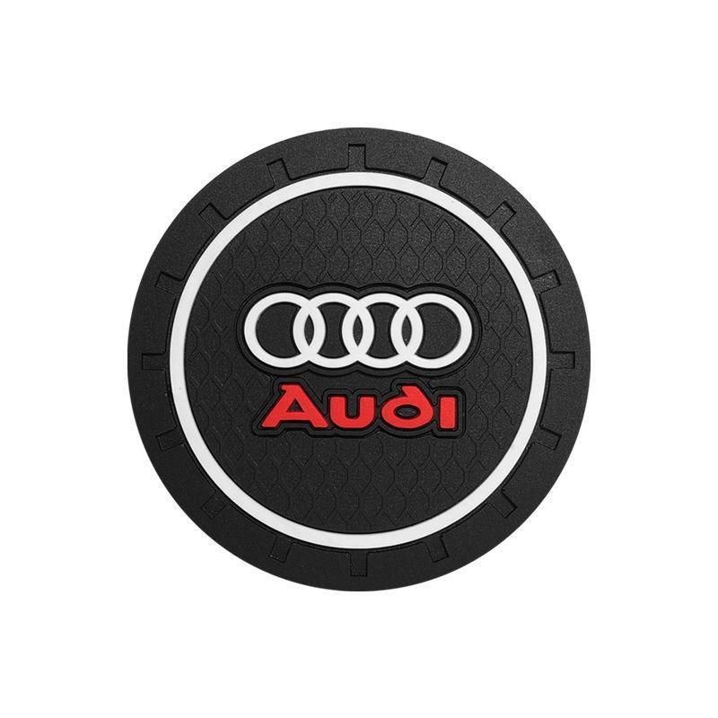 Cartoon Car Logo Cute Anti-Slip Silicone Coaster Mat with Card Slot