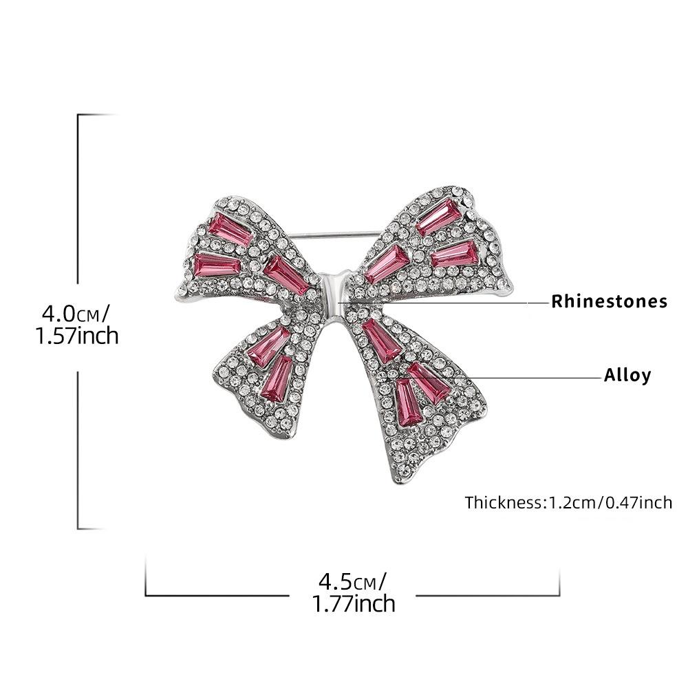 Luxury Slightly Inlaid With Zirconium Bow Brooch Exquisite Small Brooch For Women Suit Collar Shirt Accessories Corsage
