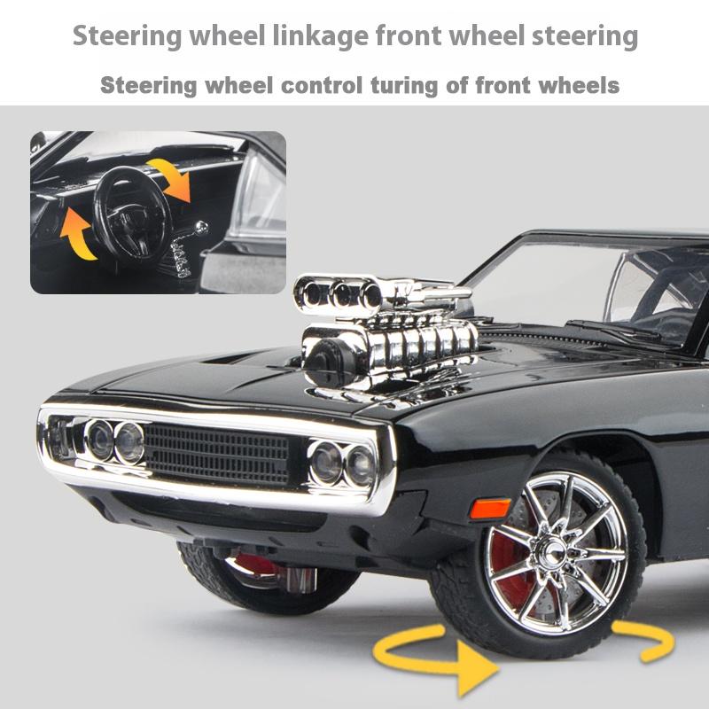 1/24 Scale Dodge War Horse Challenger 1970 Car Model Alloy Simulation Sports Car Collection Car Model Ornament Metal Boy Toy Car