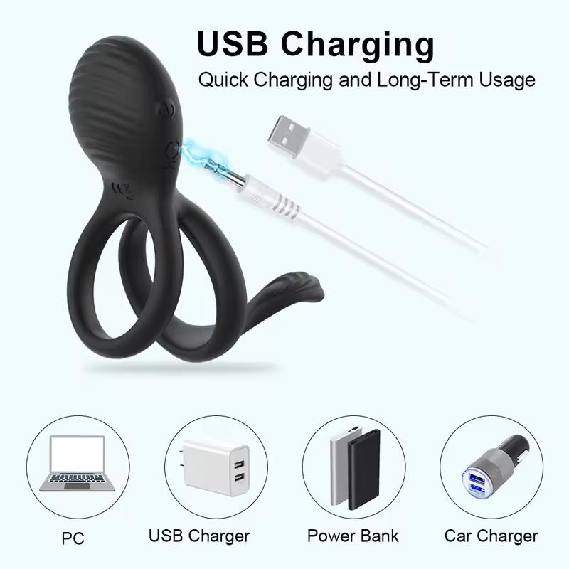 Wireless Remote Control Cockring Vibrator Clitoris Stimulation Sleeve for Penis Ring Sex Toys for Men Male Chastity Cock Rings G-Spot Anal Stimulator