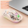 New Fully Transparent Mouse Bluetooth Wireless Tri-mode Mute Led Lamp Type-c Mice 2400dpi Intelligence Office Gift