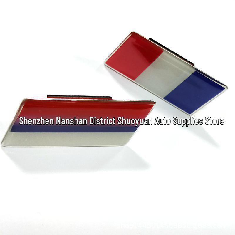 Patriotic Car Sticker with Crystal Epoxy Aluminum Alloy Buckle