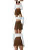 2025 High-Waisted Corduroy Mini Skirt with Shorts – Fashionable Autumn Style for Women