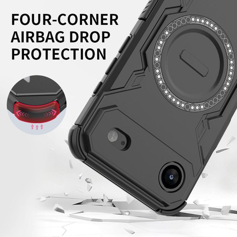 KEYSION Hollow Heat Dissipation Case for MagSafe for iPhone Air Silicone+PC Magnetic Cooling Shockproof Phone Cover for iPhone 17