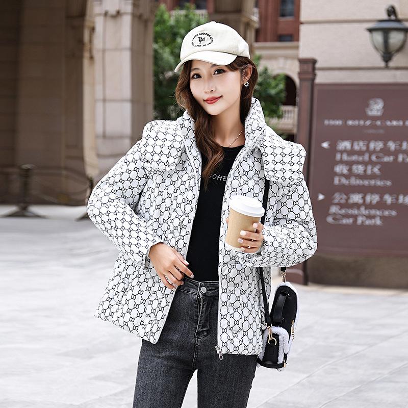 Women's stand-up collar hooded windproof fluffy warm cold loose short casual sports jacket high quality fabric cotton coat jacket