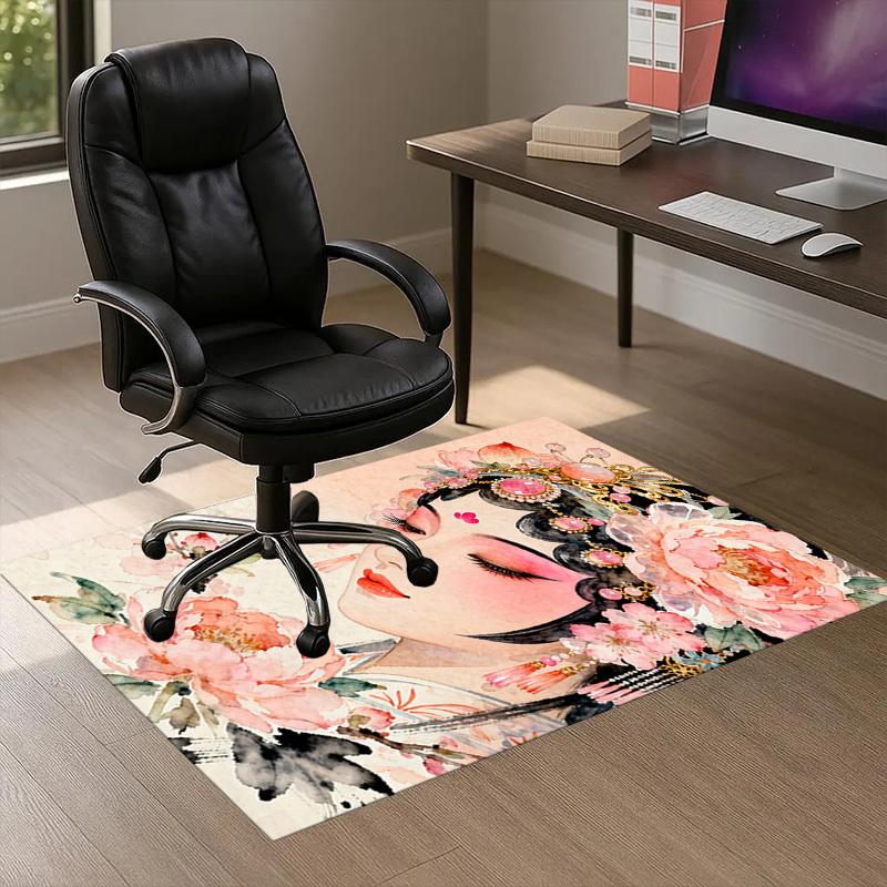 beijing opera beauty Pattern Area Rug, Office Carpet Indoor Outdoor Entrance Doormat, Non-Slip Soft And Comfortable, Living Room, c122060