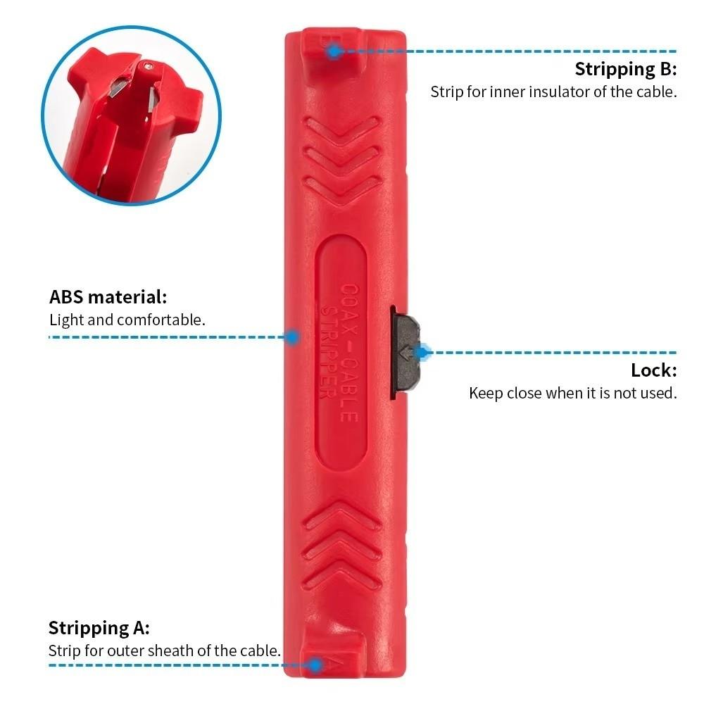 Anti-Skid Handle Wire Stripper Manual Stripping Pliers Cable Stripper RG59 RG6 Cable