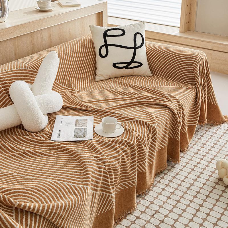

Современный простой минималистичный цельный цельный чехол на четыре сезона, универсальное полотенце для дивана, чехол для дивана, маленькая свежая подушка 180*130