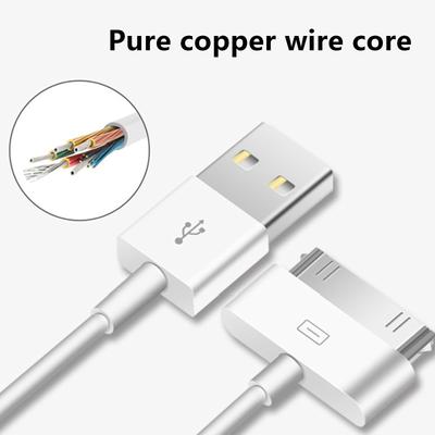 Haltbarkeit 30Pin USB zu USB Datenkabel für iPhone 4/4s iPad 1/2/3 Lade- und Datenübertragungskabel 100cm/39,37 Zoll