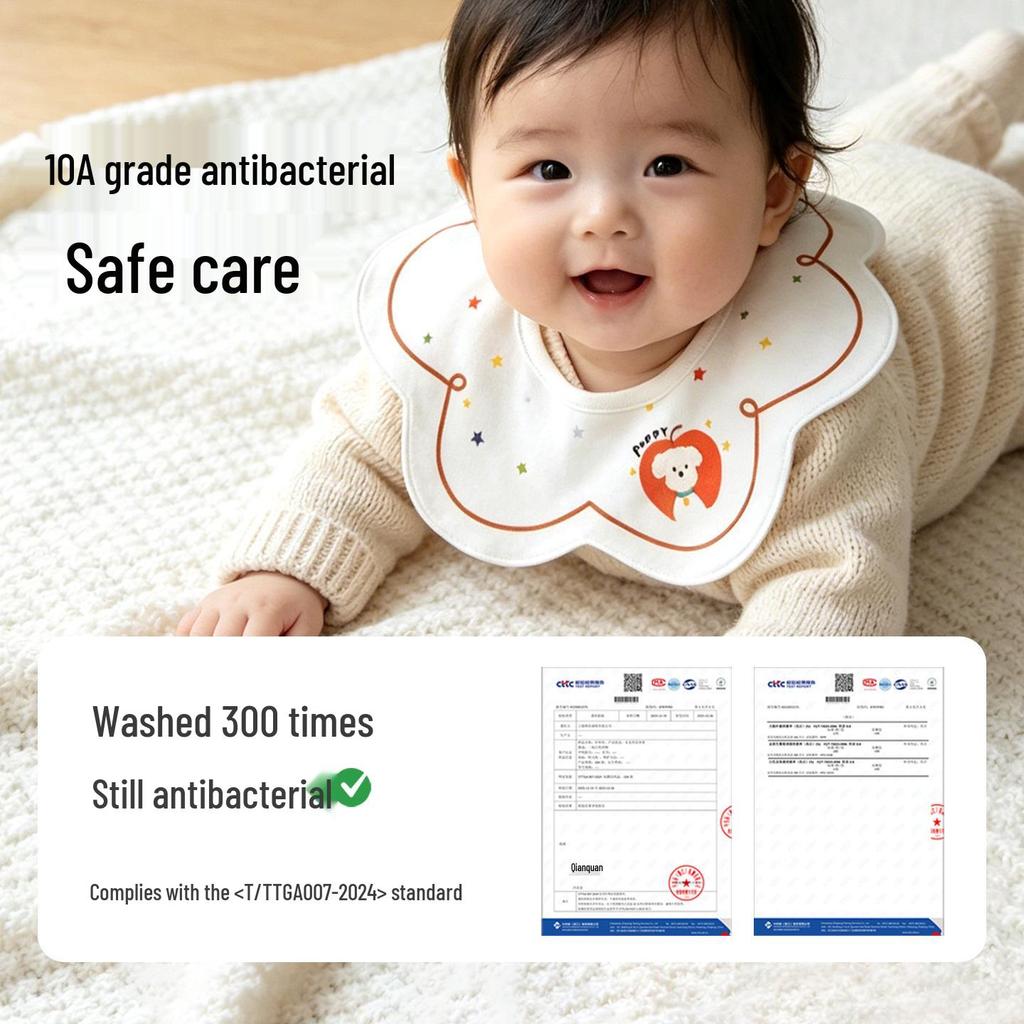 Newborn Cotton Waterproof Three-Piece Baby Bib Set