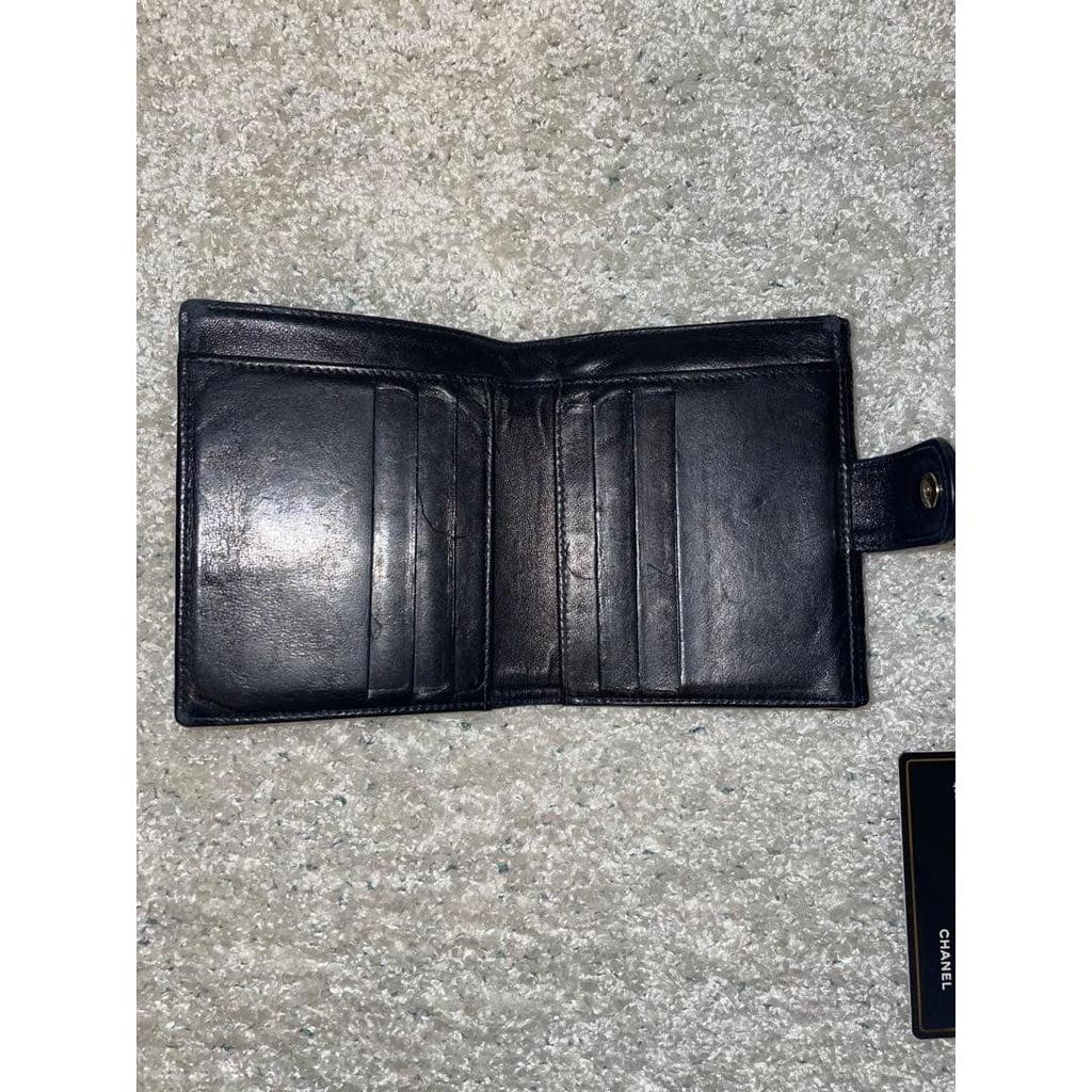 Used CHANEL Bi-fold Wallet Black Caviar Skin