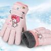 Kuromi Melody Winter Children Fleece Gloves Waterproof Outdoor Ski Warm Outdoor Cycling Gloves Windproof Cold Resistant Sanrio