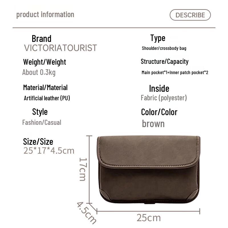 VICTORIATOURIST Men's Multi-functional Casual Crossbody Bag