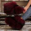 Fashion Winter Women Fluffy Faux Fox Fur Boots Woman Plush Warm Snow Boots Luxury Footwear Girls Furry Fur Bottes Fashion Winter Shoe