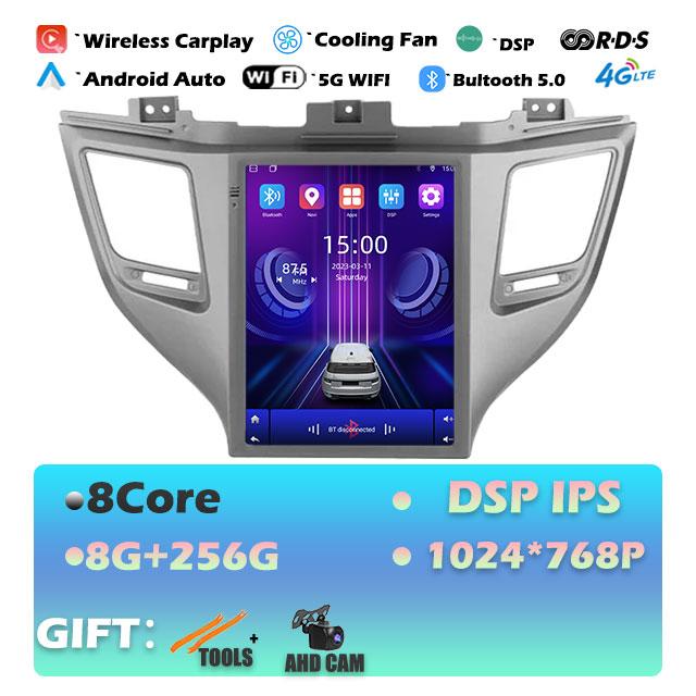 9.7'' For Hyundai Tucson 3 2015-2018 Carplay Android 14 Car Radio Multimedia Video Player Navigaion Head Unit Stereo Audio