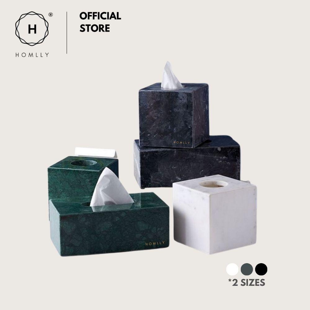 Homlly Marbi 100% Real Marble Tissue Box Holder
