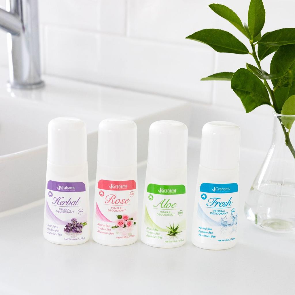(Set of 3) Natural Mineral Deodorant Roll-on 65ml