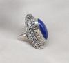 Lapis Lazuli Sterling Silver Ring: Handmade Ethnic Boho Jewelry