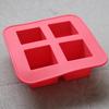 Silicone Mold 4-Cavity Silicone Cake Baking Pan Muffin Mold Square Silicone Ice Tray