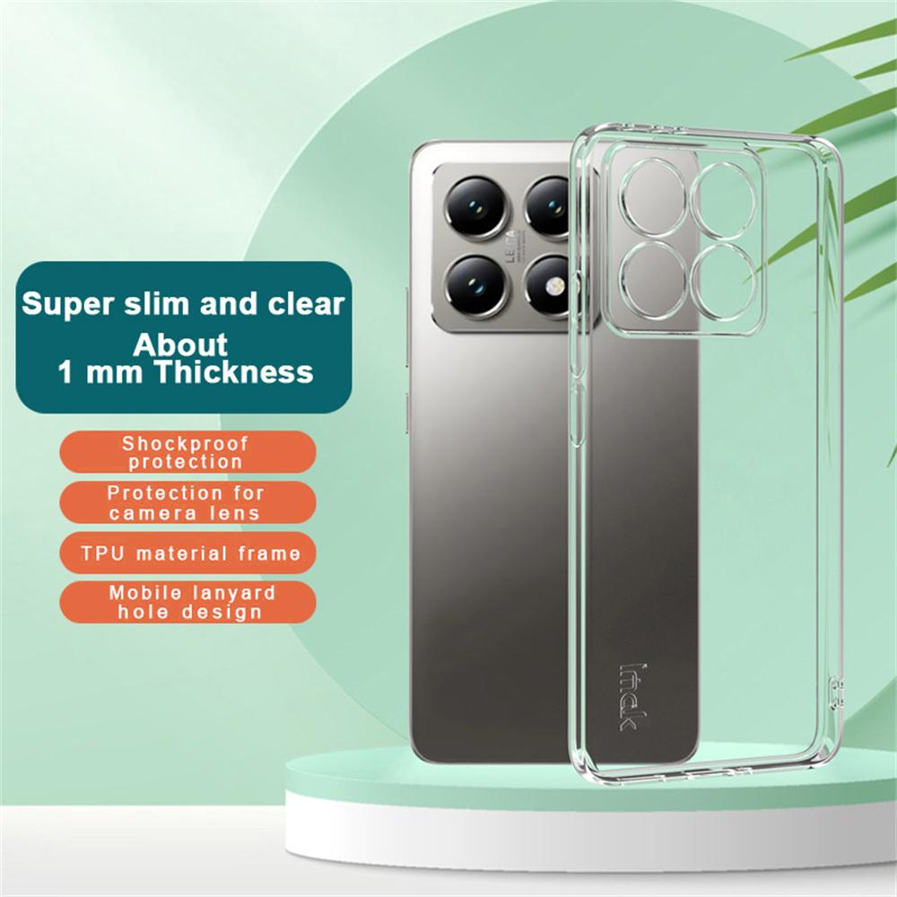 

IMAK UX-5 Series For Xiaomi 14T Case Transparent TPU Ultra Slim Phone Cover A